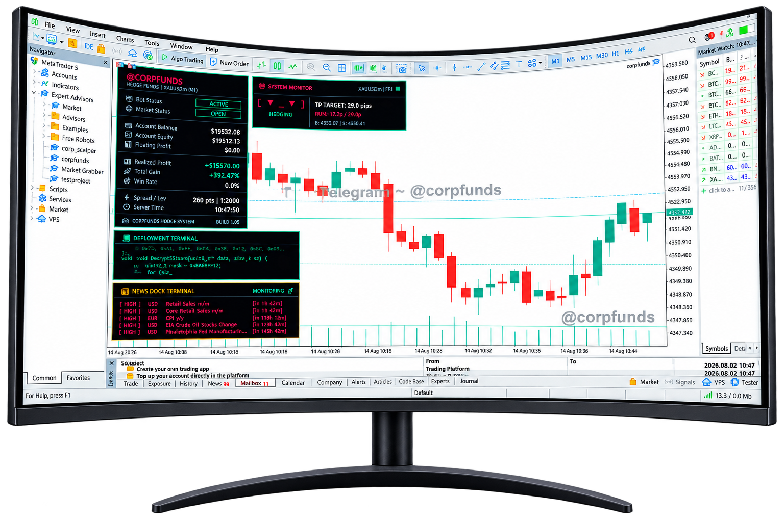 XV7 Desktop Trading Terminal Workspace
